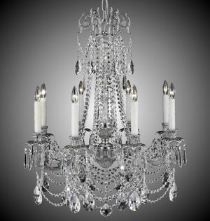 American Brass & Crystal - CH2053-O-08G-PI - Eight Light Chandelier - Finisterra - Silver