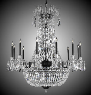 American Brass & Crystal - CH2144-P-05S-07G-ST - 24 Light Chandelier - Finisterra - Old Bronze w/ Satin Nickel Accents