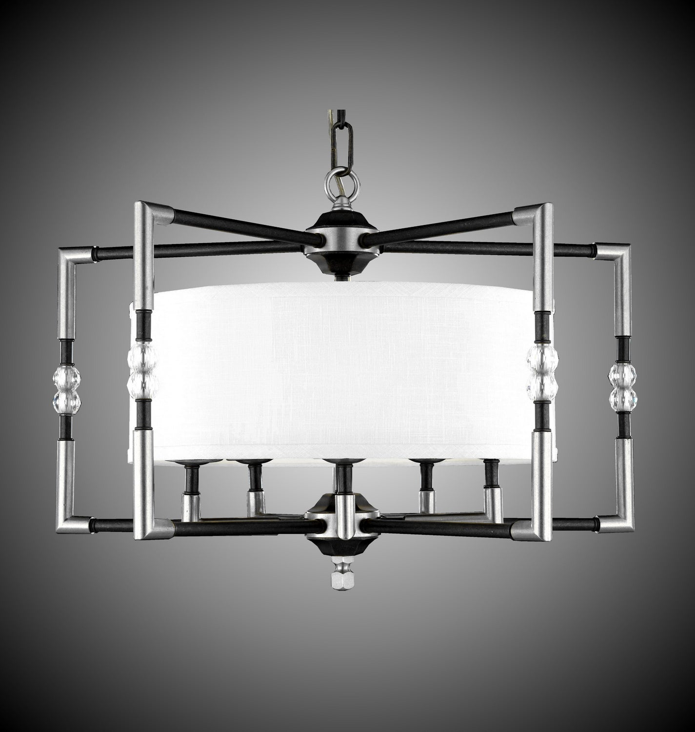 American Brass & Crystal - CH3703-35S-37G-ST-HL - Five Light Chandelier - Magro - Old Bronze Satin w/Pewter Accents