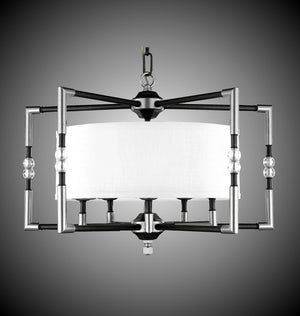 American Brass & Crystal - CH3703-35S-37G-ST-HL - Five Light Chandelier - Magro - Old Bronze Satin w/Pewter Accents