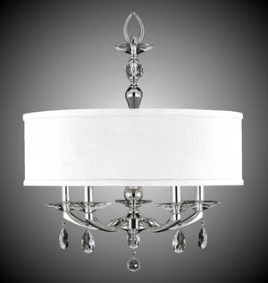 American Brass & Crystal - CH5484-O-38G-ST-HL - Five Light Chandelier - Kensington - Polished Nickel