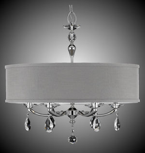 American Brass & Crystal - CH5486-O-38G-ST-GL - Six Light Chandelier - Kensington - Polished Nickel