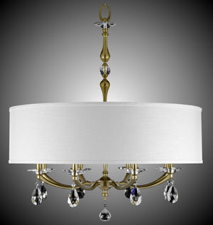 American Brass & Crystal - CH5487-O-36G-ST-HL - Eight Light Chandelier - Kensington - Old Brass