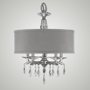 American Brass & Crystal - CH5602-G-37G-ST-GL - Five Light Chandelier - Kaya - Pewter