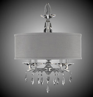 American Brass & Crystal - CH5602-G-37G-ST-GL - Five Light Chandelier - Kaya - Pewter