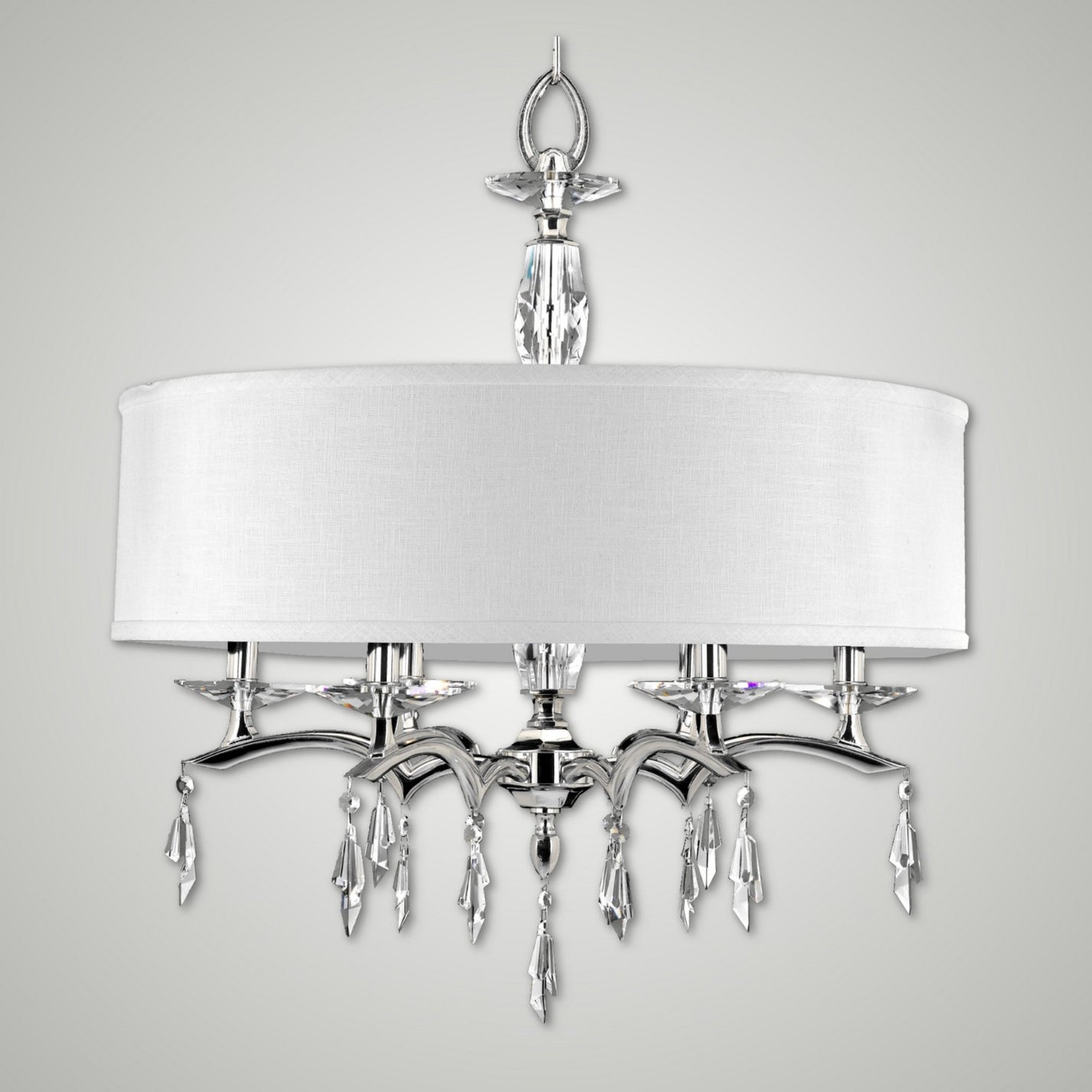 American Brass & Crystal - CH5603-G-38G-ST-HL - Six Light Chandelier - Kaya - Polished Nickel