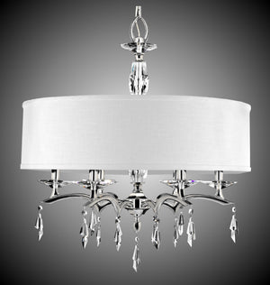 American Brass & Crystal - CH5603-G-38G-ST-HL - Six Light Chandelier - Kaya - Polished Nickel