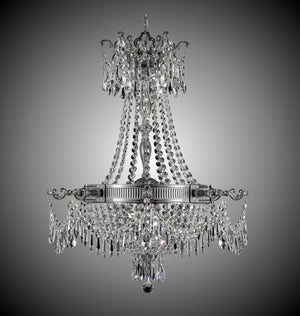 American Brass & Crystal - CH8121-P-10W - Six Light Chandelier - Valencia - White Nickel