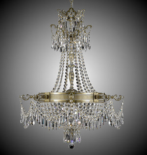 American Brass & Crystal - CH8122-P-04G - Eight Light Chandelier - Valencia - Antique White Glossy