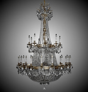 American Brass & Crystal - CH8163-P-03G-PI - 54 Light Chandelier - Valencia - French Gold Glossy