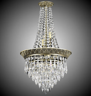 American Brass & Crystal - CH8715-U-02G - Six Light Chandelier - Corinthian - Antique Black Glossy