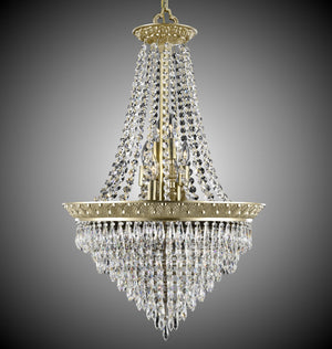 American Brass & Crystal - CH8719-U-16G - 12 Light Chandelier - Corinthian - True Brass