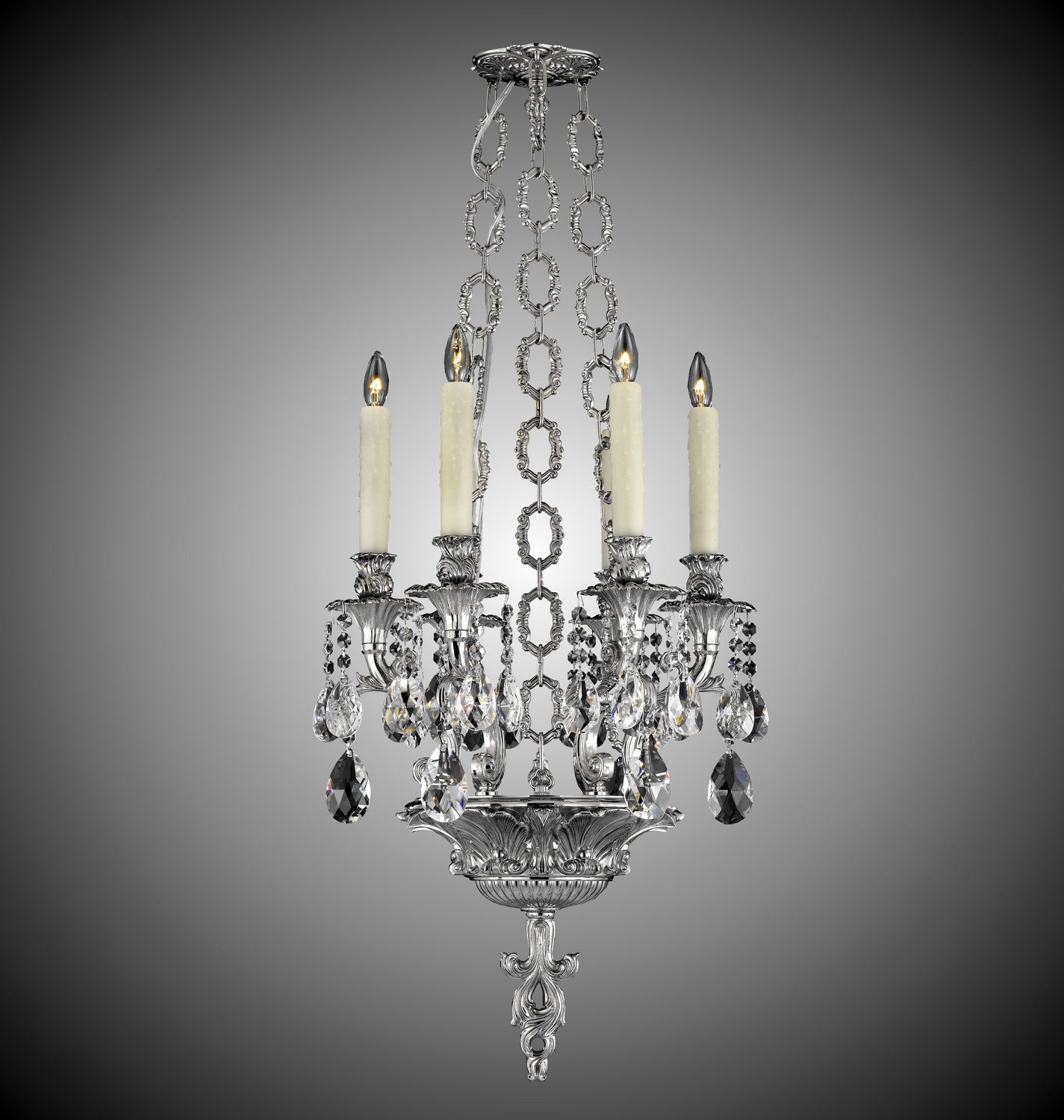 American Brass & Crystal - CH9006-O-08G-PI - Six Light Chandelier - Blairsden - Silver