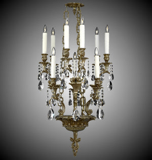 American Brass & Crystal - CH9009-O-03G-PI - Nine Light Chandelier - Blairsden - French Gold Glossy