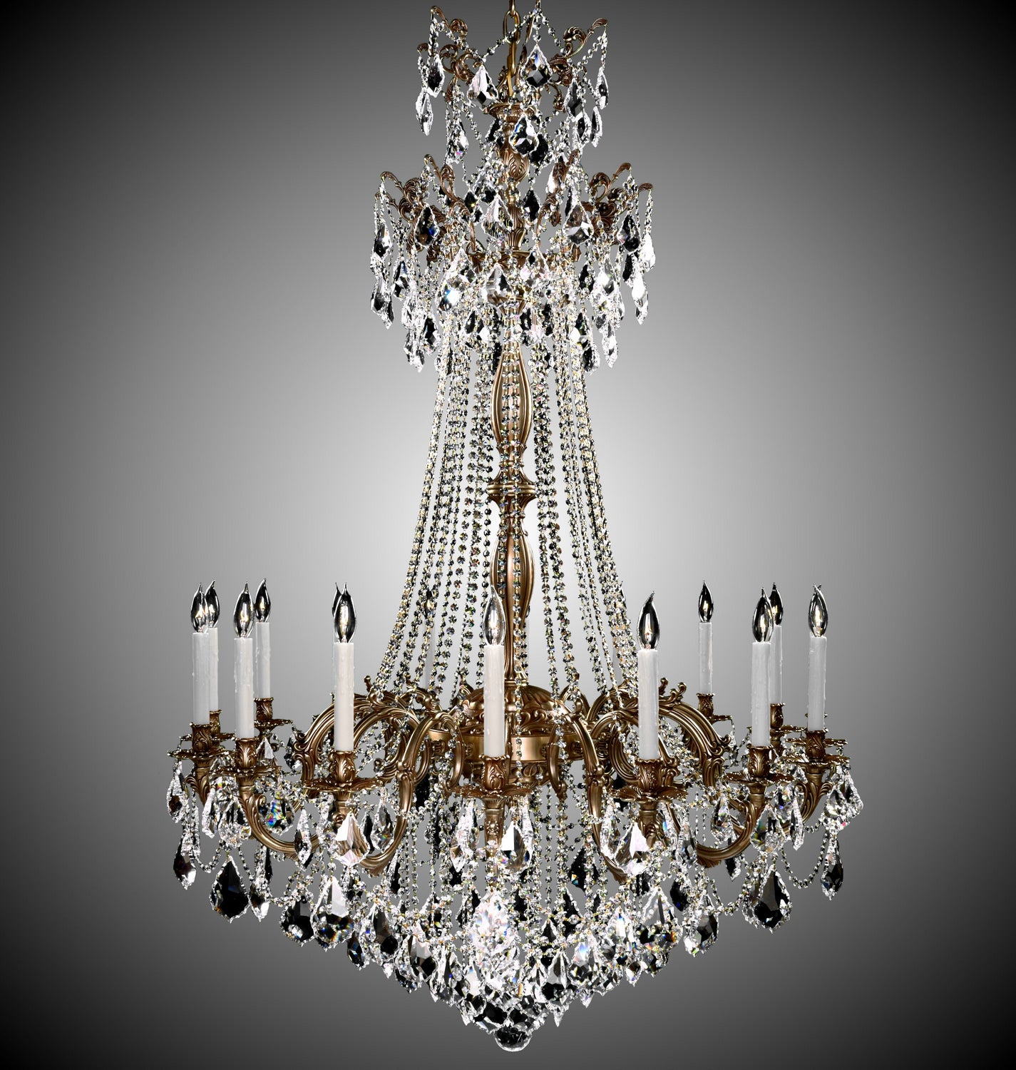 American Brass & Crystal - CH9278-A-03G-PI - 16 Light Chandelier - Biella - French Gold Glossy