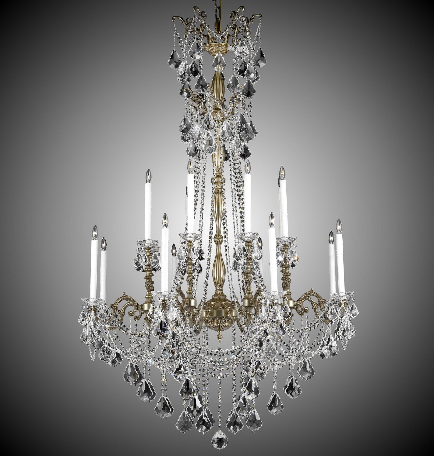 American Brass & Crystal - CH9288-A-03G-PI - 16 Light Chandelier - Crystella - French Gold Glossy