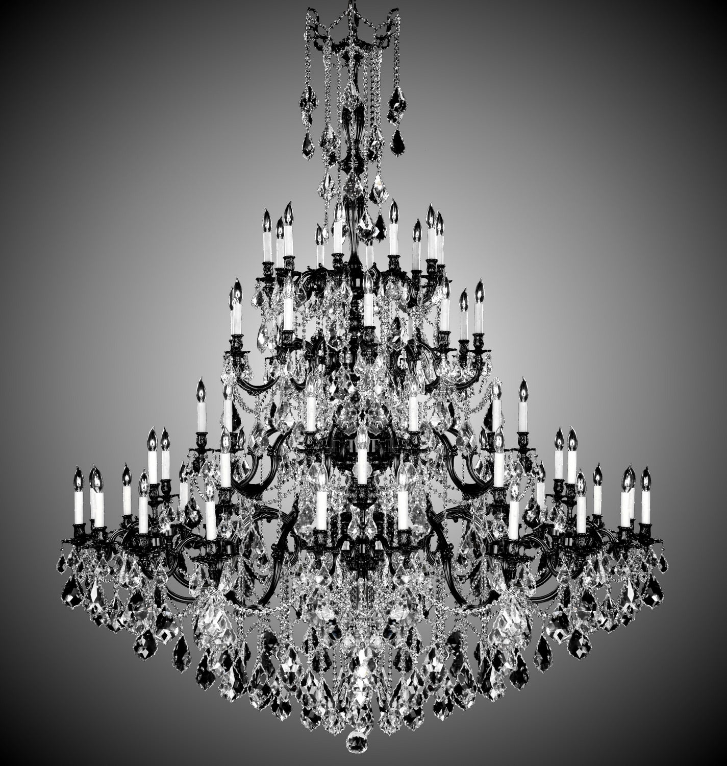 American Brass & Crystal - CH9328-A-05S-PI - 60 Light Chandelier - Elise - Old Bronze Satin