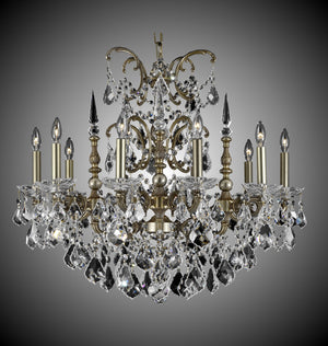 American Brass & Crystal - CH9381-A-03G-ST - Ten Light Chandelier - Venetian - French Gold Glossy