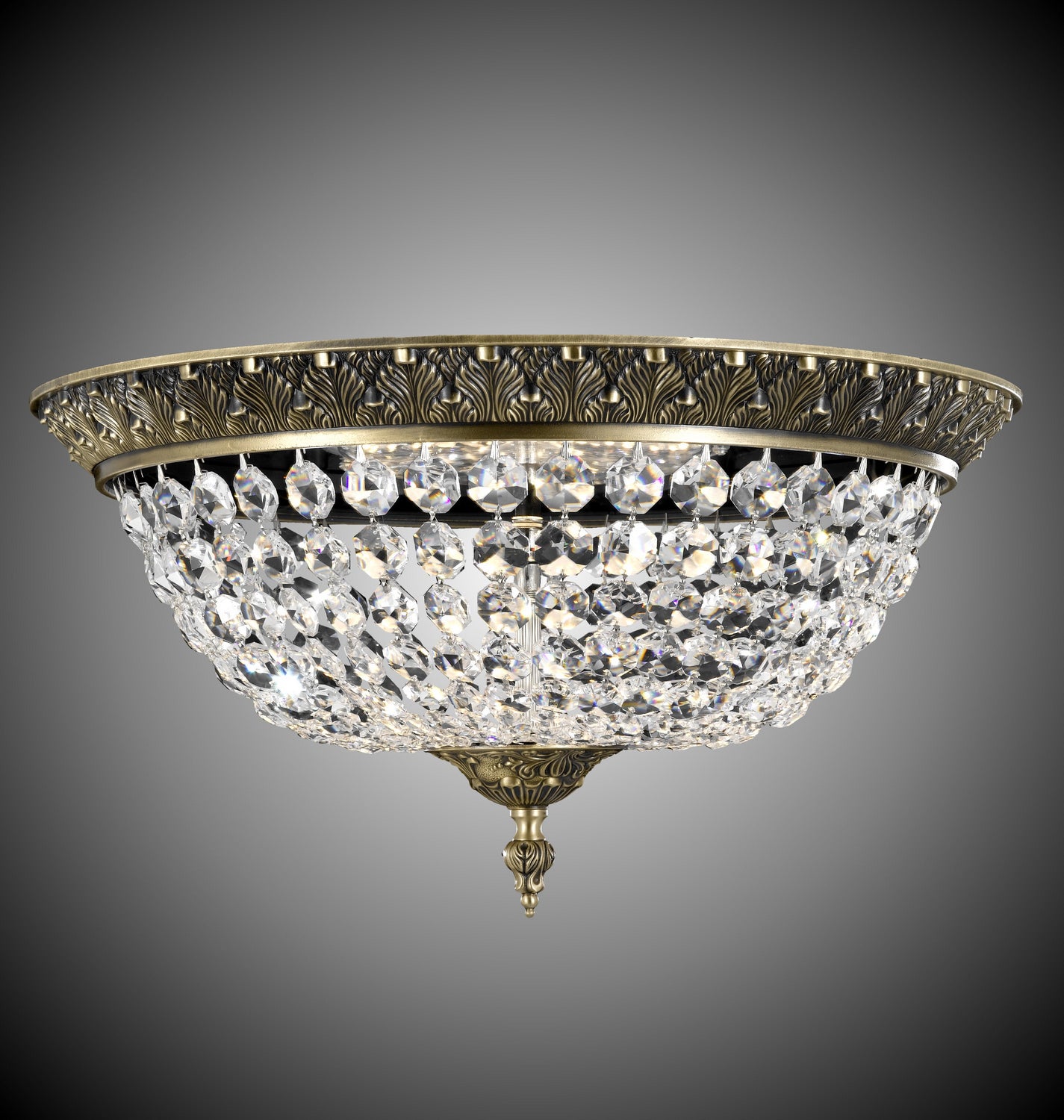 American Brass & Crystal - FM8619-P-02G - LED Flush Mount - Corinthian - Antique Black Glossy