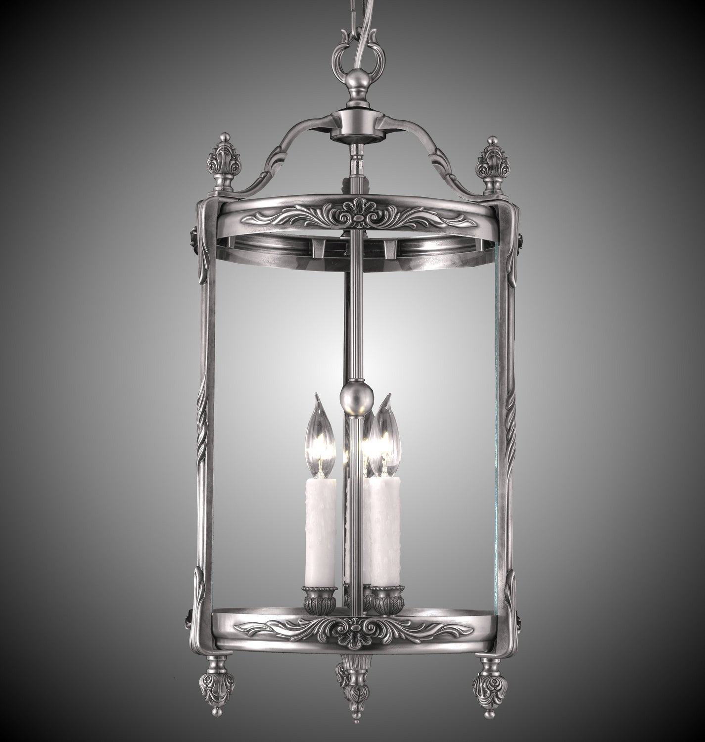 American Brass & Crystal - LT2113-10G-PI - Three Light Lantern - Lantern - Antique Silver