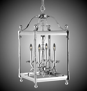 American Brass & Crystal - LT2313-38G-ST - Four Light Lantern - Lantern - Polished Nickel