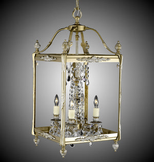 American Brass & Crystal - LT2413-A-04G-PI - Four Light Lantern - Lantern - Antique White Glossy