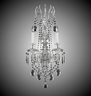 American Brass & Crystal - WS2082-O-08G-ST - Two Light Wall Sconce - Finisterra - Silver