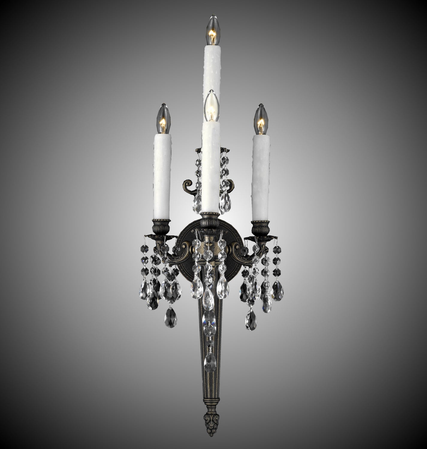 American Brass & Crystal - WS2214-O-21S-PI - Four Light Wall Sconce - Wall Sconces - Palace Bronze