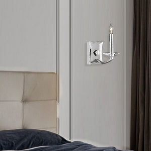 American Brass & Crystal - WS5381-38G-ST - One Light Wall Sconce - Kensington - Polished Nickel