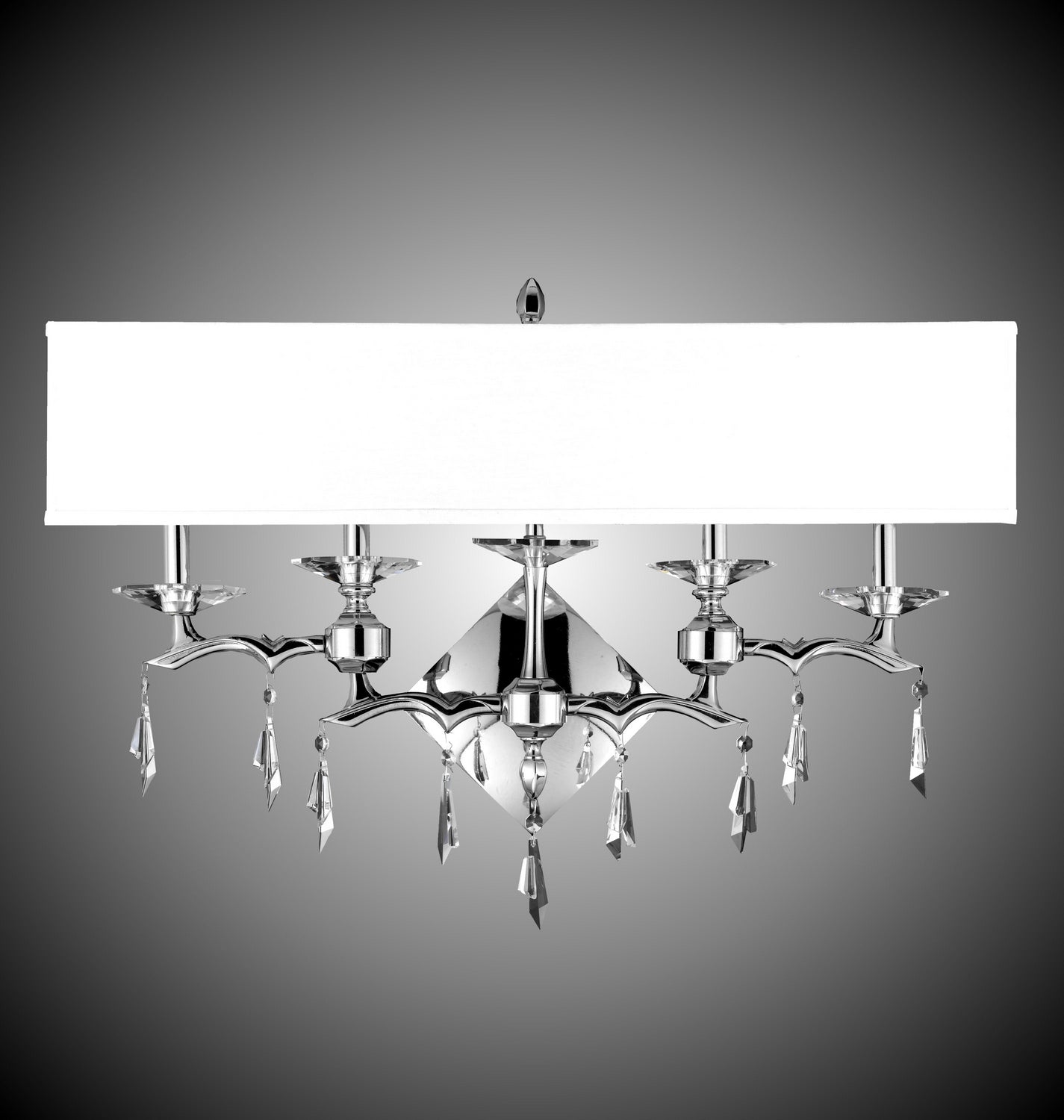 American Brass & Crystal - WS5663-G-38G-ST-HL - Four Light Wall Sconce - Kaya - Polished Nickel