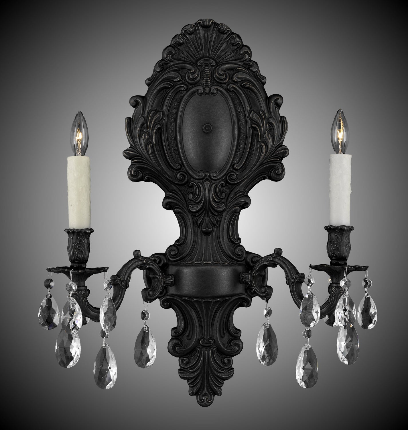 American Brass & Crystal - WS9427-O-23S-PI - Two Light Wall Sconce - Wall Sconce - Empire Bronze