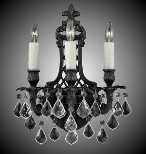 American Brass & Crystal - WS9451-3-A-23S-PI - Three Light Wall Sconce - Wall Sconce - Empire Bronze