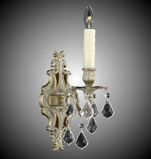 American Brass & Crystal - WS9481-A-04G-PI - One Light Wall Sconce - Wall Sconce - Antique White Glossy