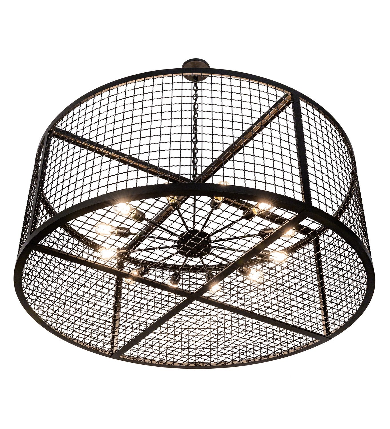 Meyda Tiffany - 197674 - 12 Light Pendant - Paloma Golpe - Textured Black