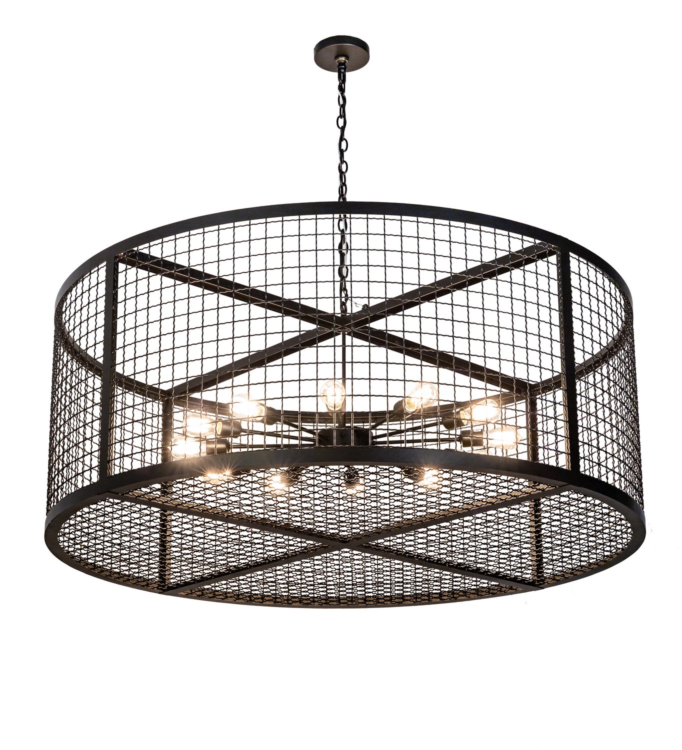 Meyda Tiffany - 197674 - 12 Light Pendant - Paloma Golpe - Textured Black