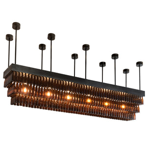 Meyda Tiffany - 198947 - Six Light Chandelier - Beer - Textured Black