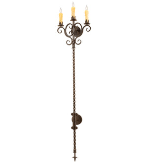 Meyda Tiffany - 199186 - Three Light Wall Sconce - Palmira - Classic Rust