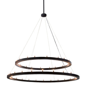 Meyda Tiffany - 200322 - LED Pendant - Willowbend - Textured Black