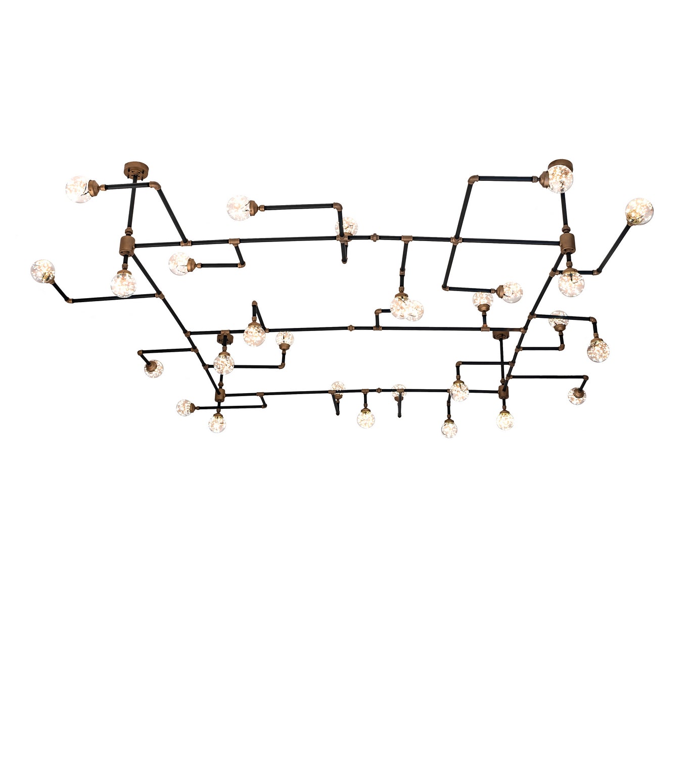 Meyda Tiffany - 202059 - LED Chandelier - Pipedream - Black & Gold