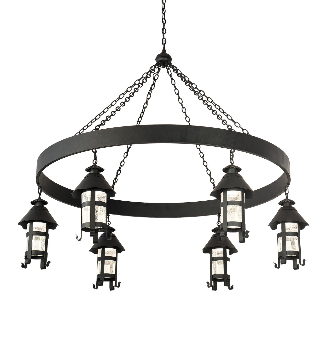 Meyda Tiffany - 202211 - Six Light Chandelier - Rutland - Textured Black