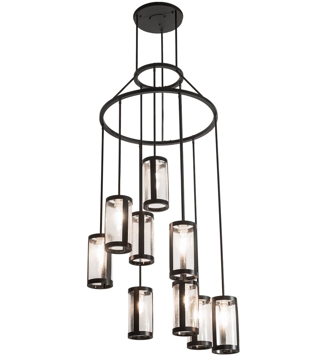 Meyda Tiffany - 203388 - Nine Light Chandelier - Cartier - Solar Black