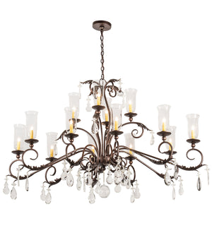 Meyda Tiffany - 203867 - 14 Light Oblong Chandelier - Windsor - Mahogany Bronze