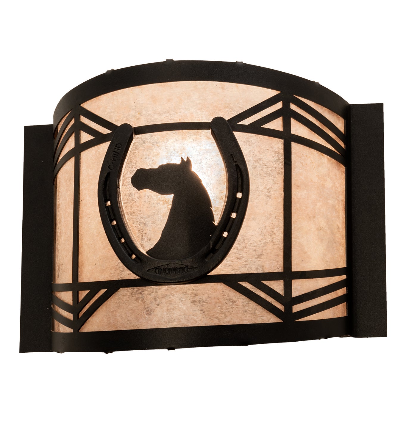 Meyda Tiffany - 203963 - One Light Wall Sconce - Horseshoe - Textured Black