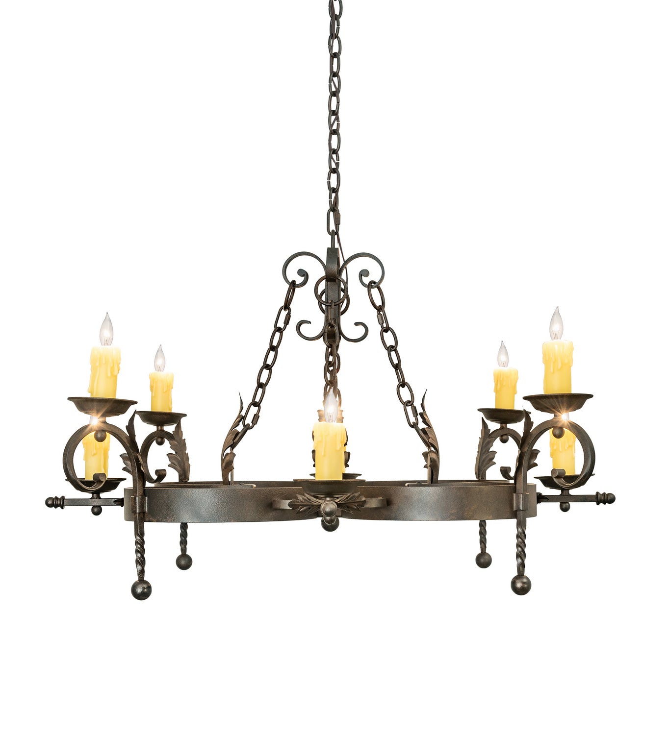 Meyda Tiffany - 204195 - Eight Light Chandelier - Andorra - Chestnut