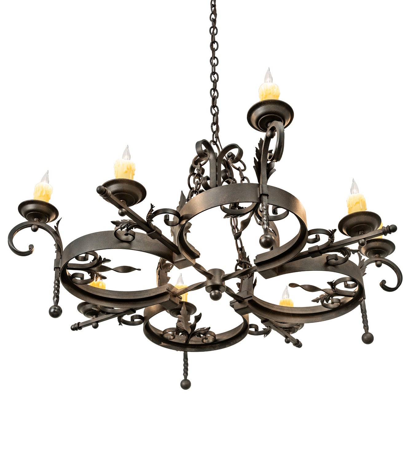 Meyda Tiffany - 204195 - Eight Light Chandelier - Andorra - Chestnut