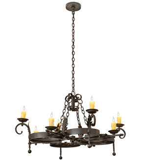 Meyda Tiffany - 204195 - Eight Light Chandelier - Andorra - Chestnut