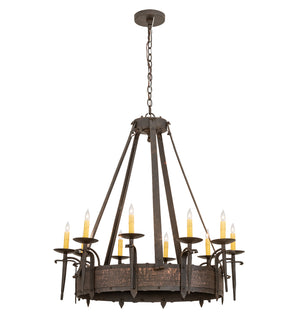 Meyda Tiffany - 204202 - Ten Light Chandelier - Costello - Chestnut