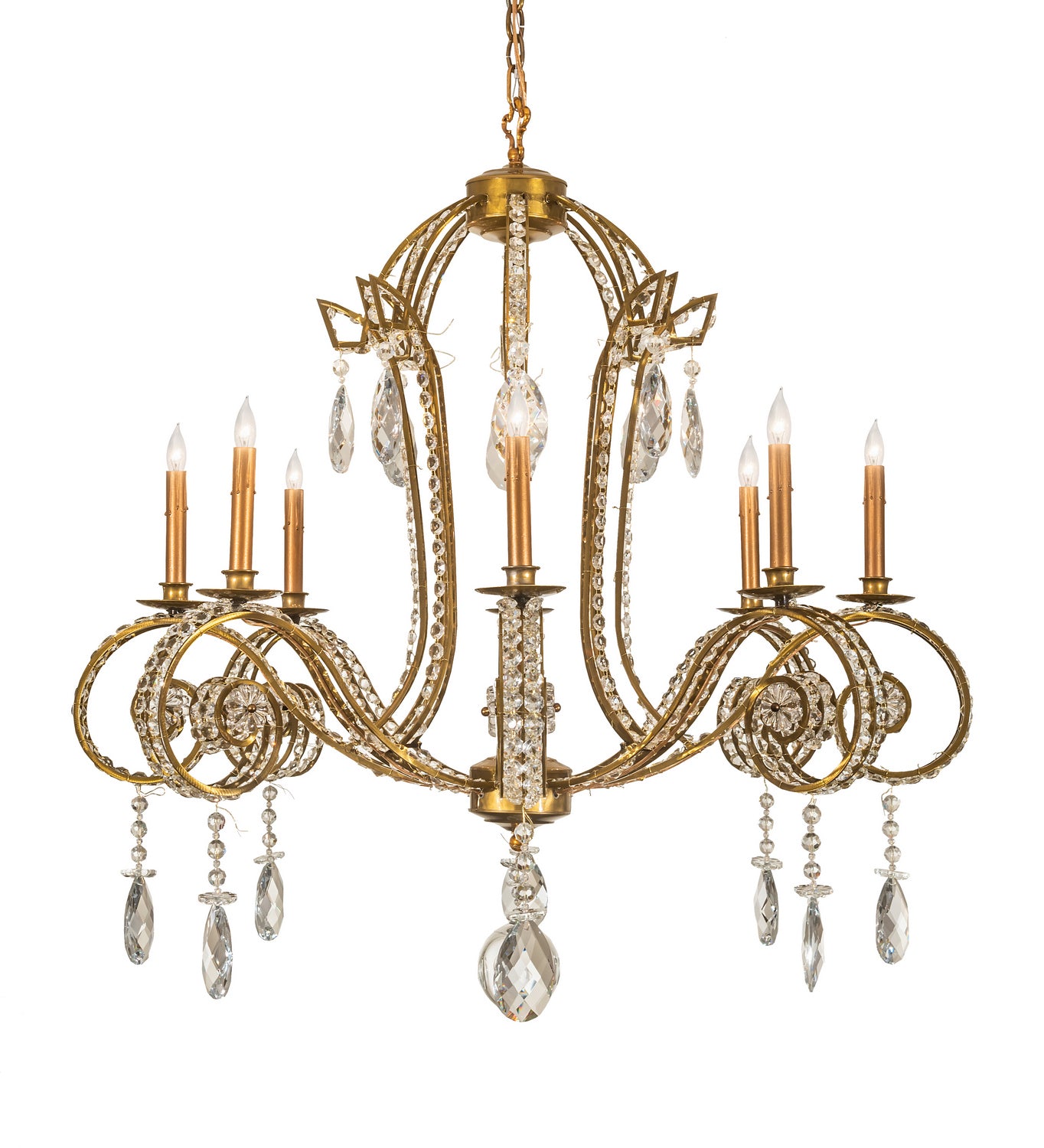 Meyda Tiffany - 204918 - Eight Light Chandelier - Lucerne - Transparent Gold