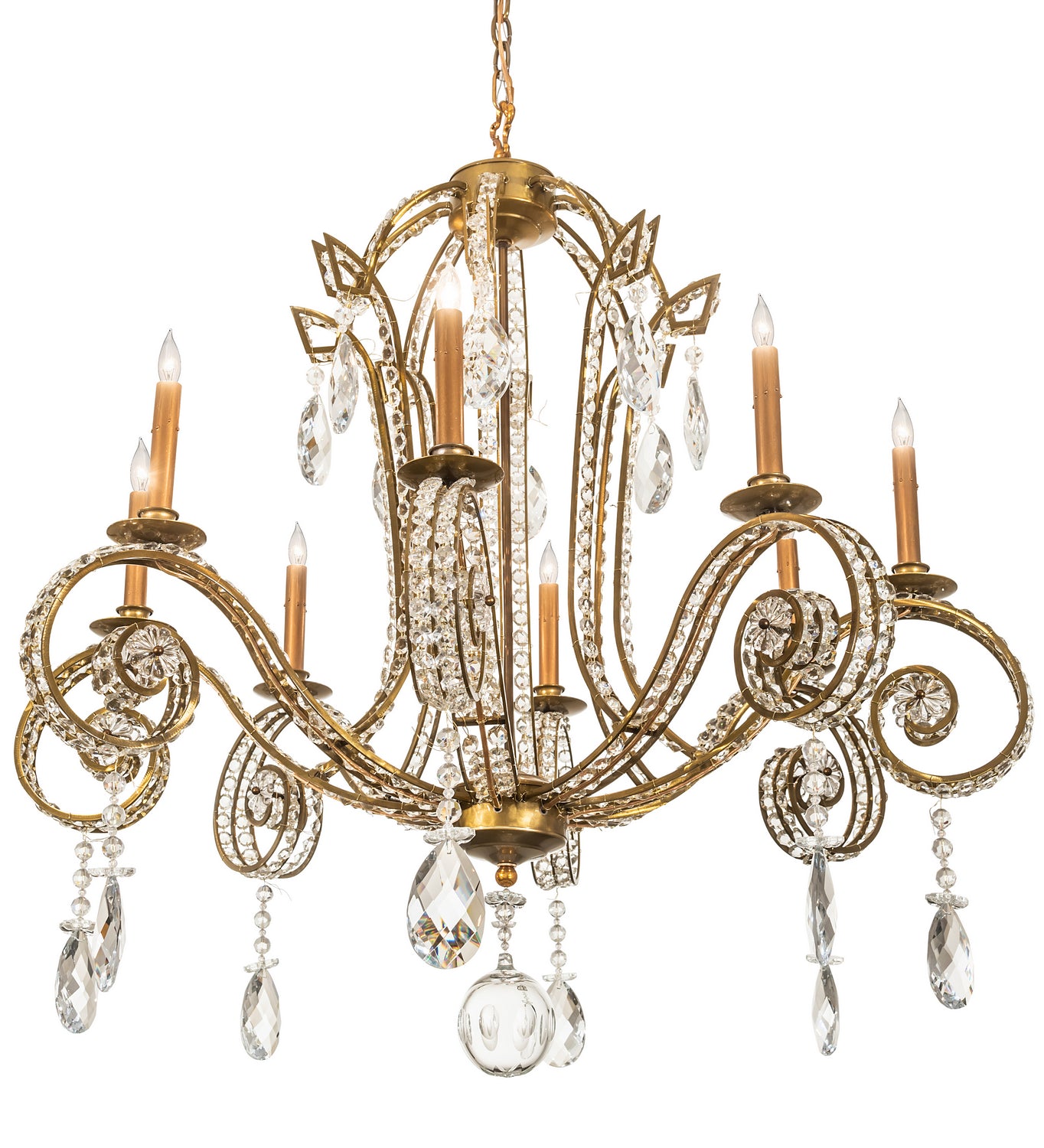 Meyda Tiffany - 204918 - Eight Light Chandelier - Lucerne - Transparent Gold