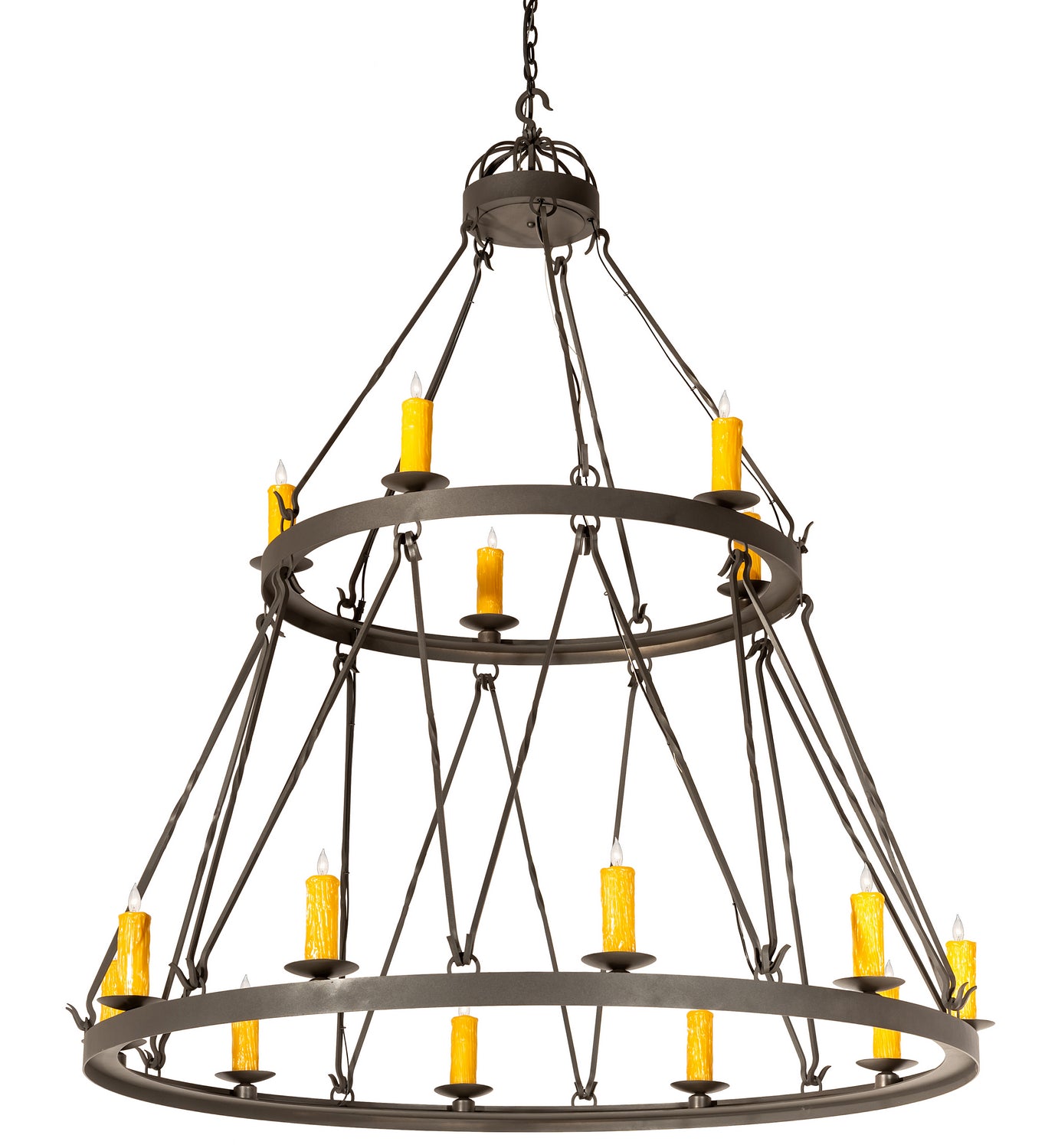 Meyda Tiffany - 204942 - 15 Light Chandelier - Lakeshore - Wrought Iron